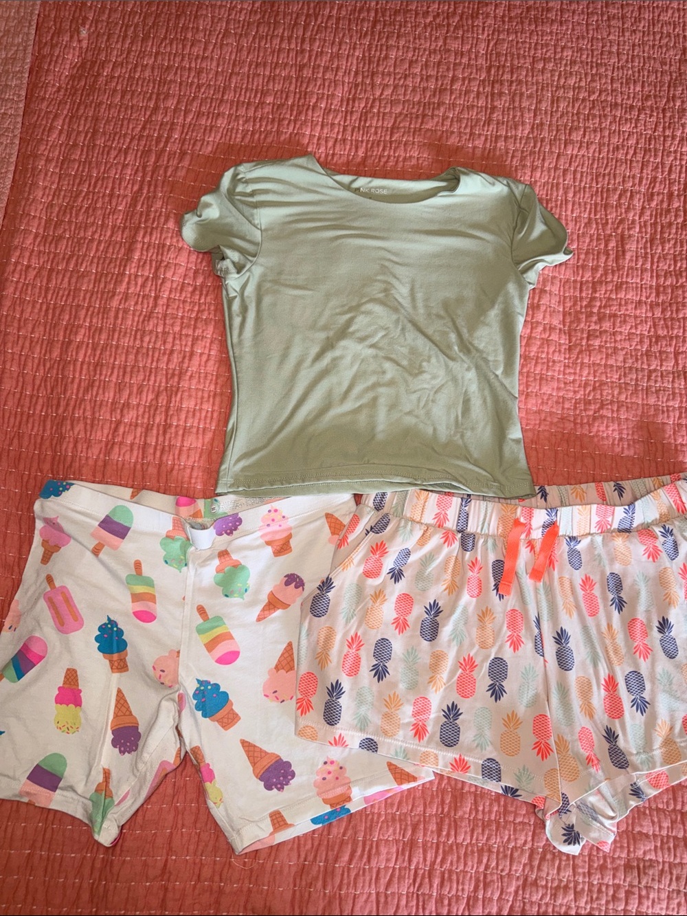 Fun Outfit A Shirt & Two Short Options size Medium!